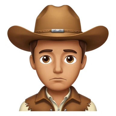 Sad cowboy sticker