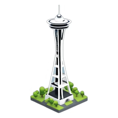 isometric-3d-space-needle sticker