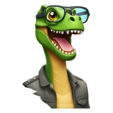 Dinosaure avec des lunettes  sticker