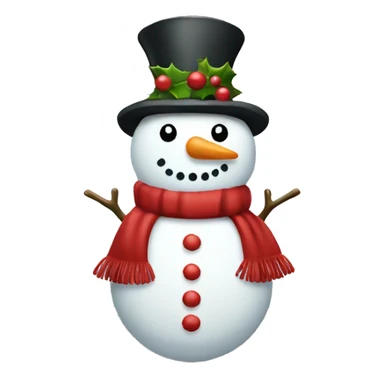 full body christmas hat snowman sticker
