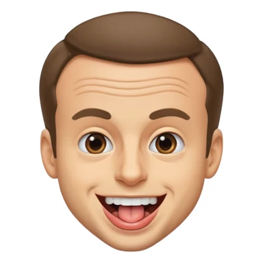 macron qui tire la langue sticker