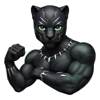 Black panther with green eyes sticker