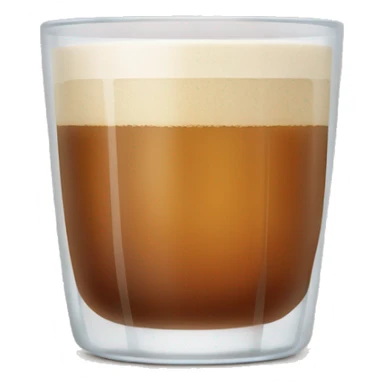 South Indian-style tea in a small glass tumbler with vertical grooves, creamy brown tea with froth on top, and transparent glass detailing. sticker