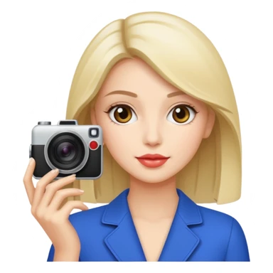 chic women with digicam sticker