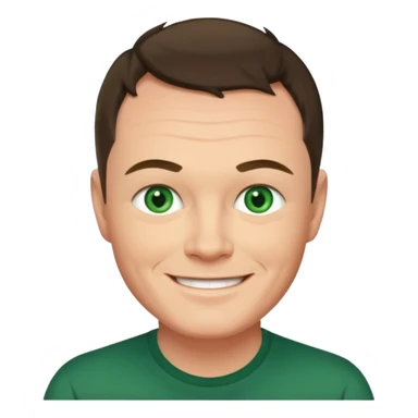 Tony Mortimer with green eyes sticker