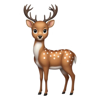 polka dot deer sticker