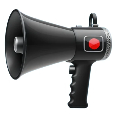 megaphone with a video sticker