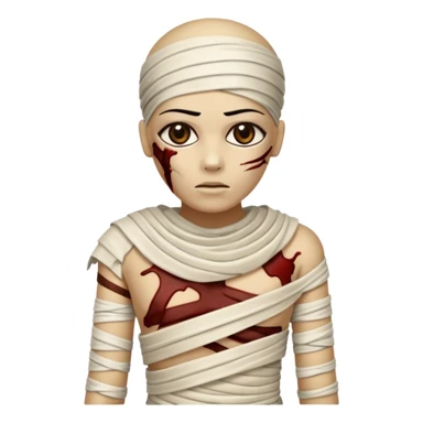 halloween mummy egyptian blood stains  sticker