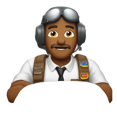 Brown mullet man flying plane that’s crashing sticker