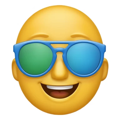 😎 emoji woth multiple colour sunglass sticker