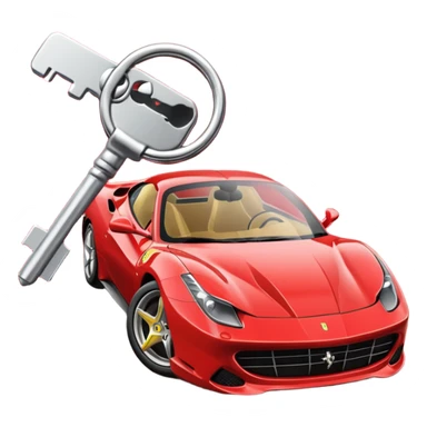 red Ferrari key sticker