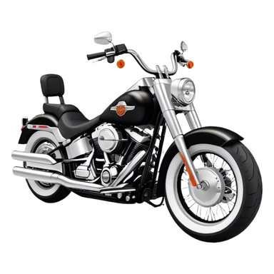 Harley-Davidson Cruiser - Harley-Davidson Softail (Model Year: 2021) (Iconic colour: Black) sticker