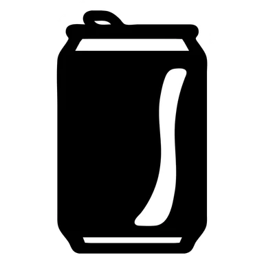 A soda in a metal can sticker