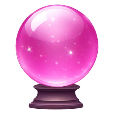 Pink crystal ball sparkles sticker