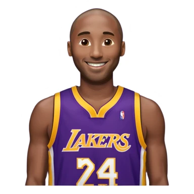 kobe in his lakers jersey number 24 sticker