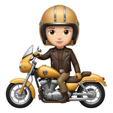 Jul qui fe le signe jul sur une moto sticker