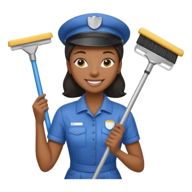 Window Cleaner  black woman  sticker