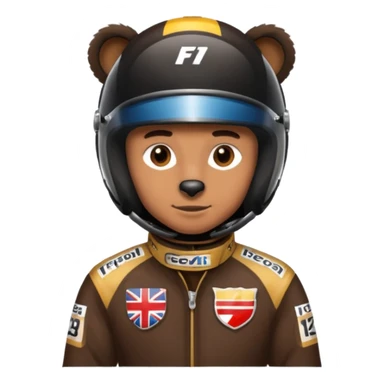 f1 driver black bear sticker