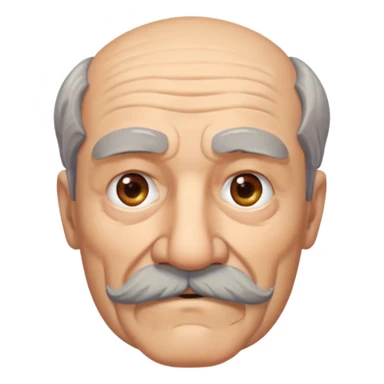 old mustache man,Big mustache.
negative: Dont use same face style. sticker