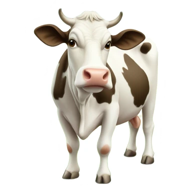 cow in a pasture sticker