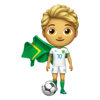 Un brésilien blanc qui joue au foot avec le maillot du Brésil  sticker