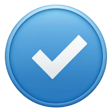 A blue circle emoji with a white tick in it sticker