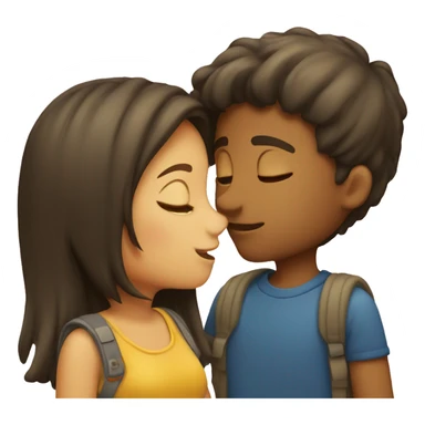 Boy kiss girl sticker