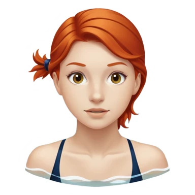 22-year-old redheaded girl athlete swimmer sticker