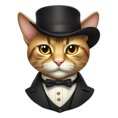 rich badass cat sticker