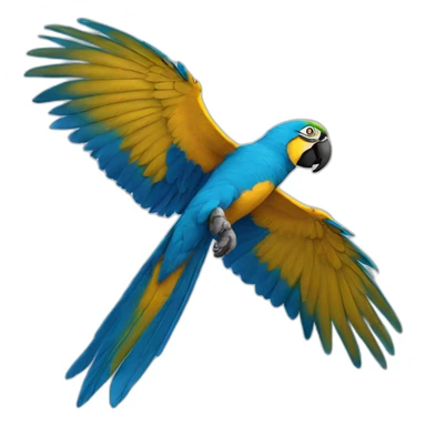 Blue And Gold Macaw Flying sticker
