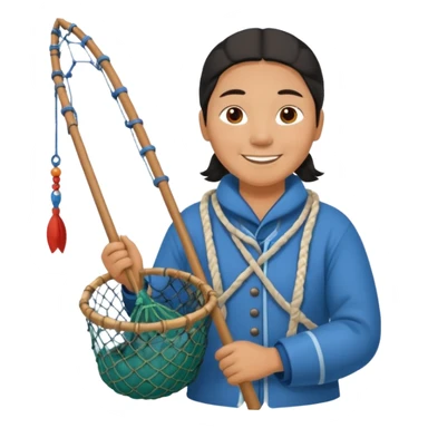 Inuit with nets sticker