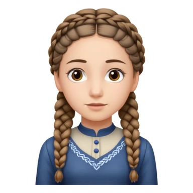 young modest jewish girl braids no headband sticker