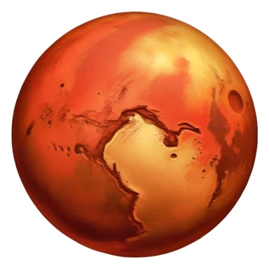 Mars with red and gold colors, Red Rising theme sticker