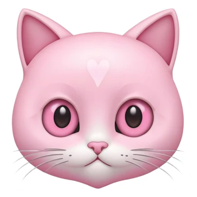 Chat yeux cœur rose pastel  sticker
