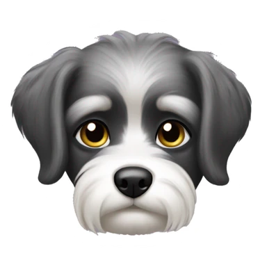 Maltse with short hair, black eyes sticker