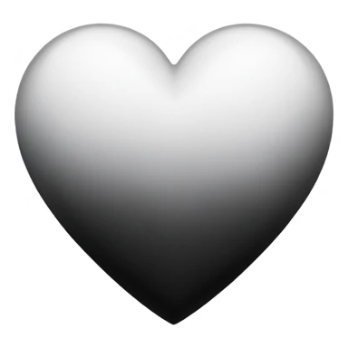 Black and white ombre heart sticker