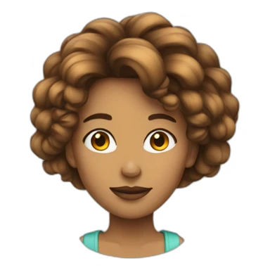 Une femme au cheveux multicolore  sticker