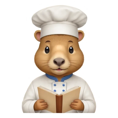 Capybara at a restaurant sticker