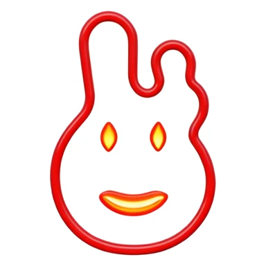 neon sign "hot" sticker