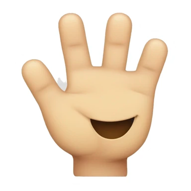 make a smiley face with three fingers thumb index and middle sticker