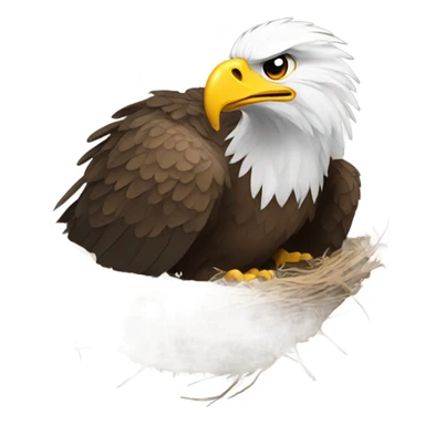 Eagle in a nest sticker