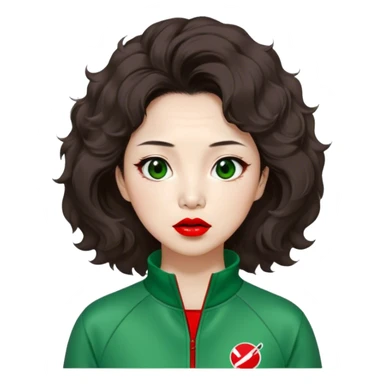 Han Mi-nyeo : Age: Late 60s
Appearance: A middle-aged woman with wrinkles, frizzy, messy dark brown hair and dramatic red lipstick.
Outfit: Green player tracksuit sticker