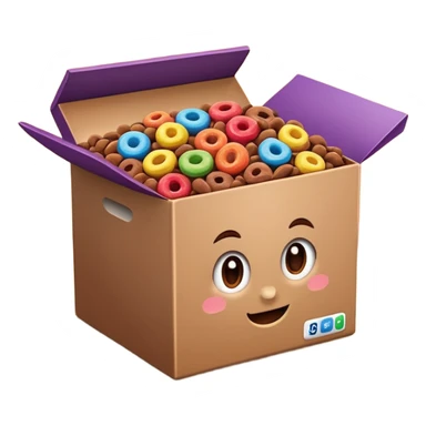 box of chocolate cereal sticker
