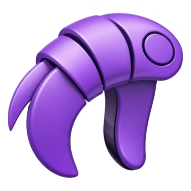 Purple claw clip sticker