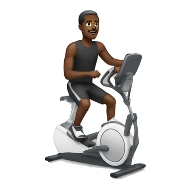 Black man on elliptical  sticker