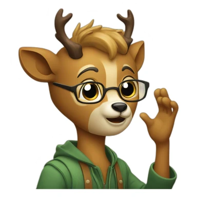 deer pleading sticker