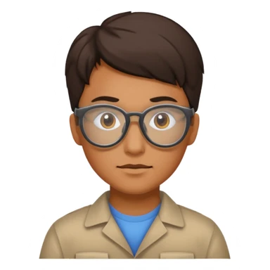 person with protective glasses sticker