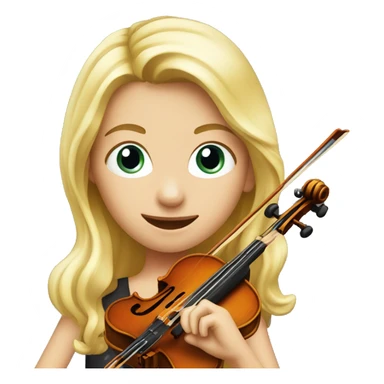 blond girl playing a violin sticker