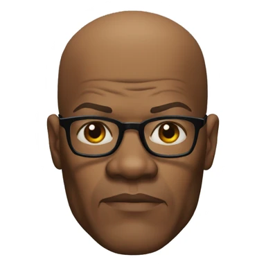 bald samuel l jackson serious sticker