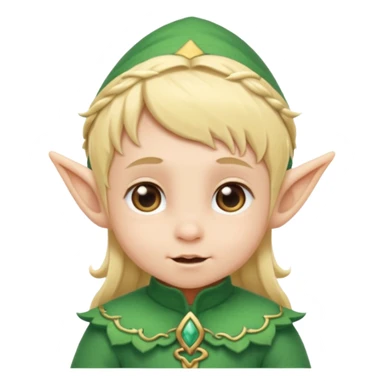 baby elf blonde hair sticker
